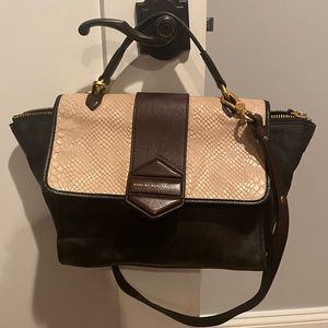 Marc Jacobs Colorblock Leather Satchel Black Brown Crossbody Y2K- Never Used